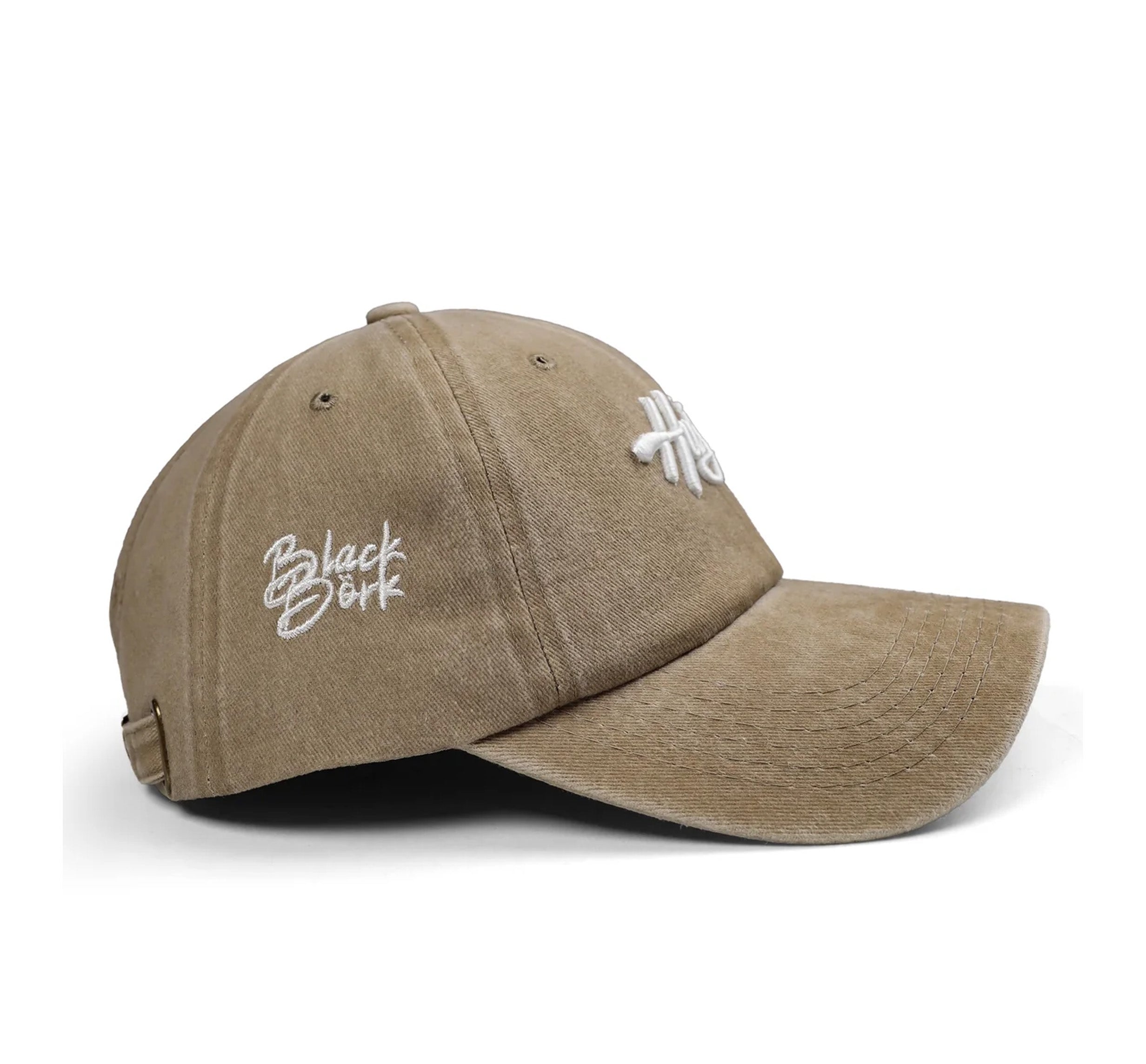 BlackBork Vintage Khaki Cap "Hustle"