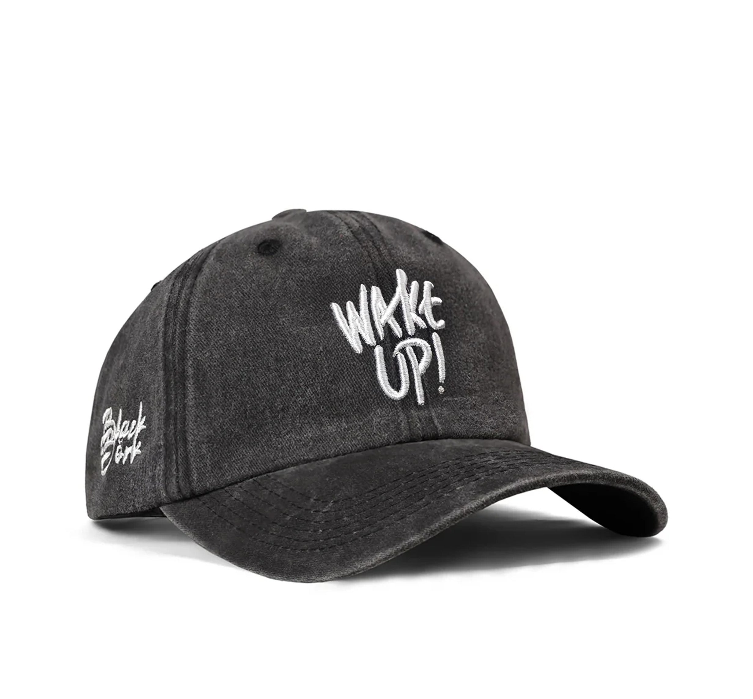 BlackBork Vintage Black Cap "Wake Up"