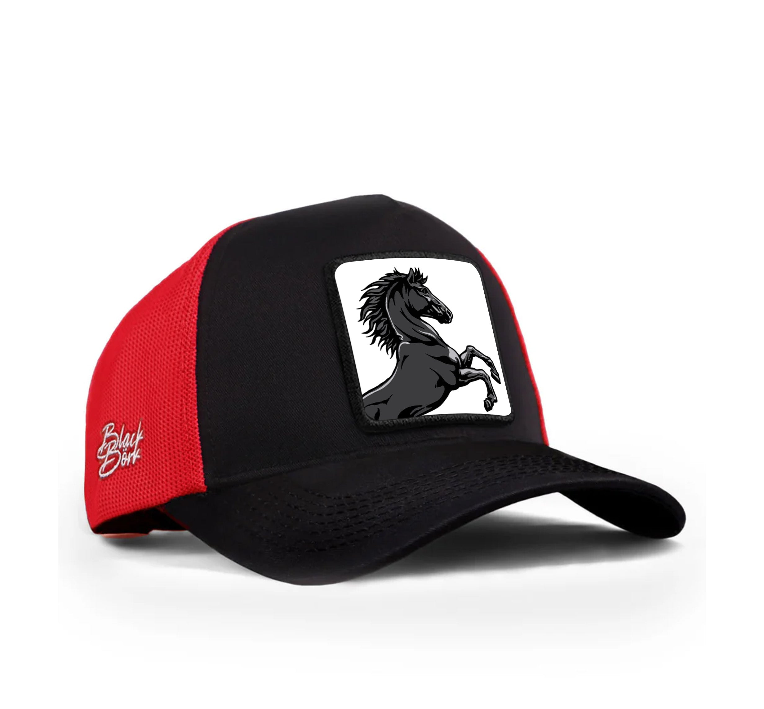 BlackBork Red-Black Cap "Horse"
