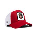 BlackBork Red And White Cap "Biker Ainshtain"