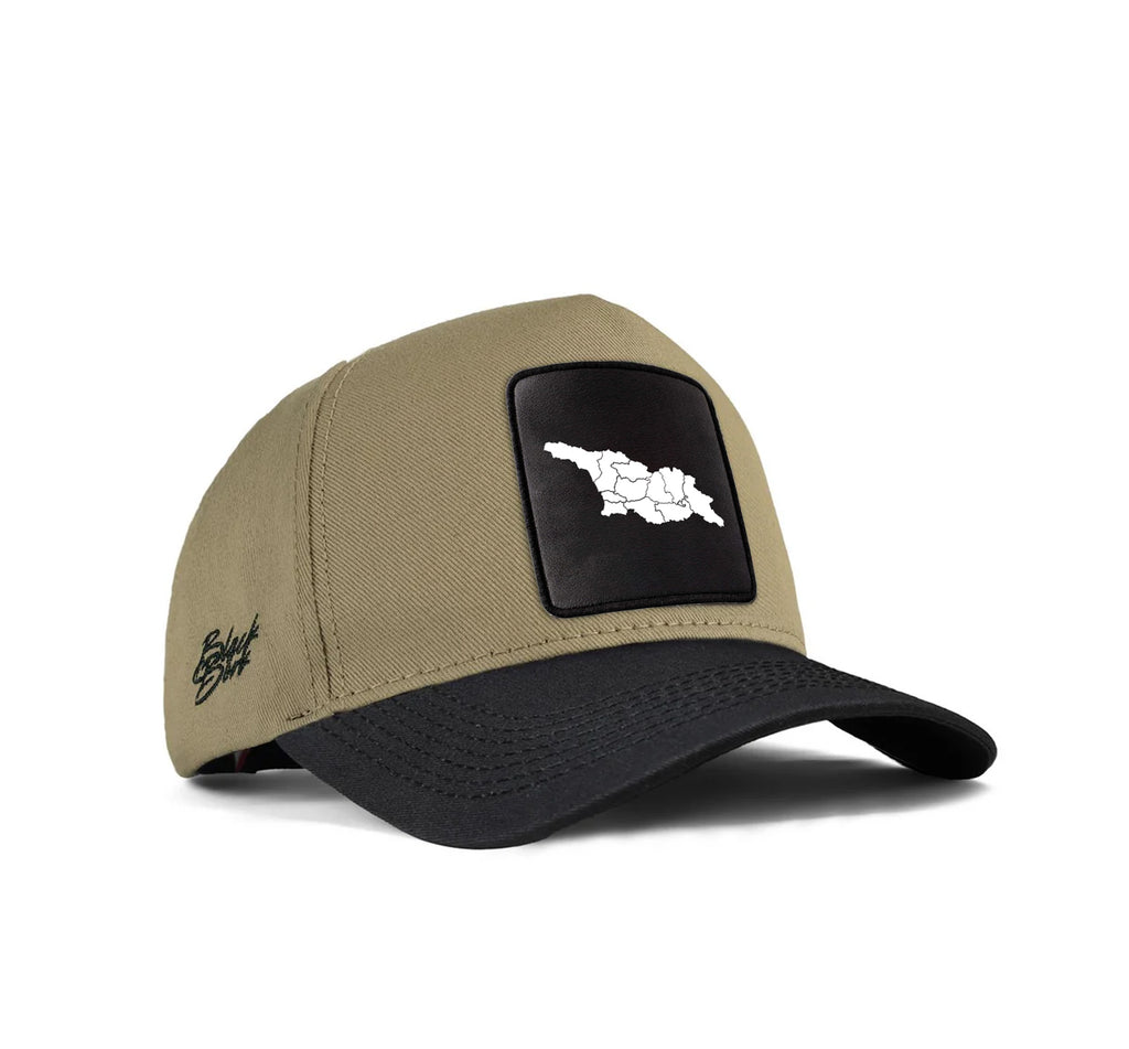 BaseBall Black-Mink Cap "საქართველოს რუქა"