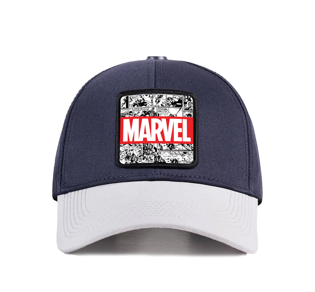BlackBork Six White-Blue Cap "MARVEL"