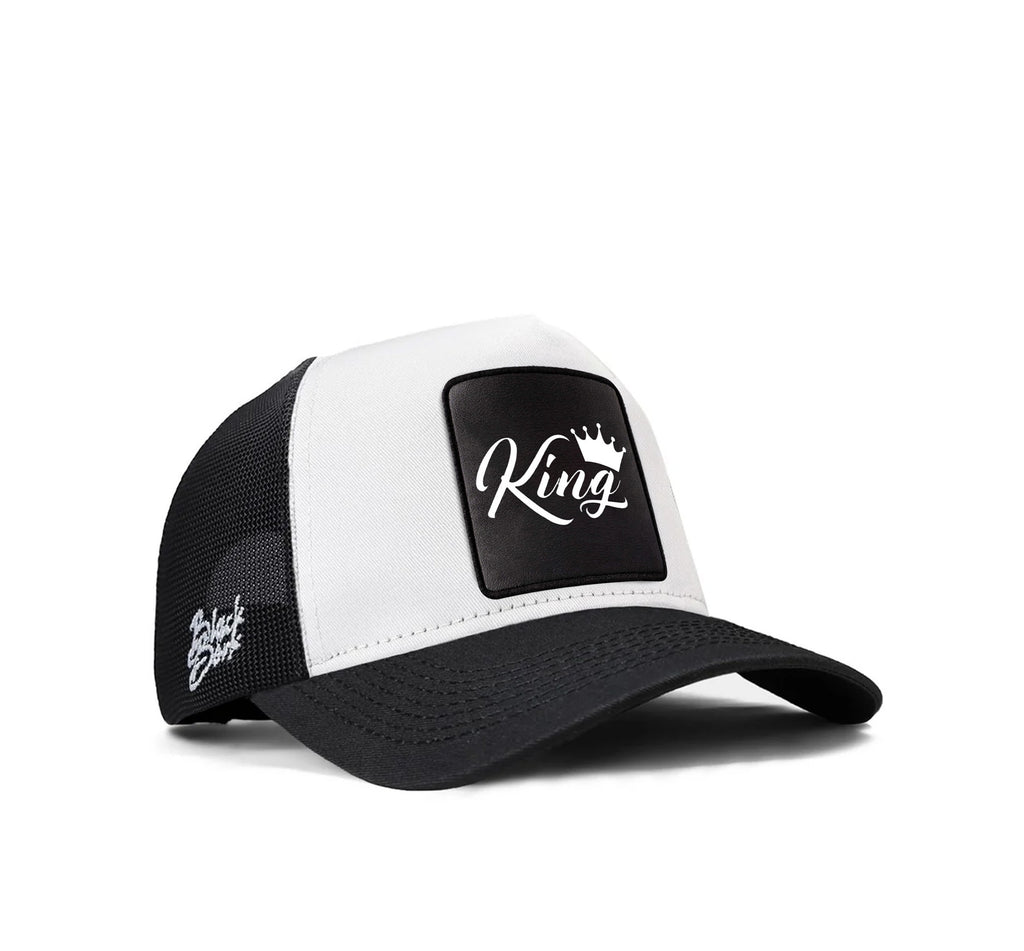 BlackBork Black and White Cap "King"