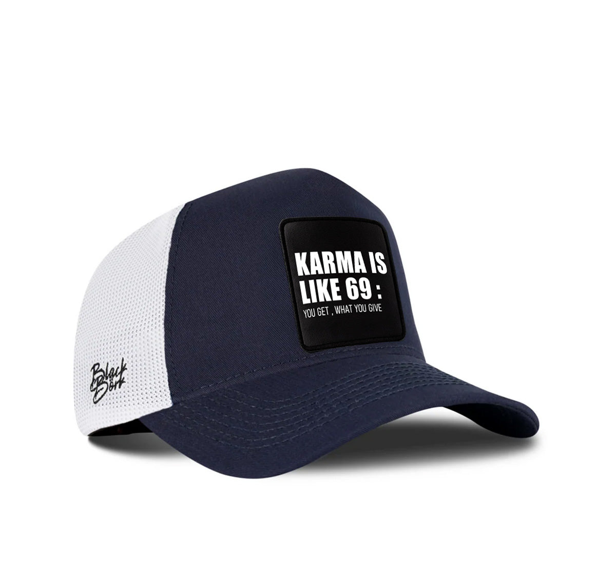 BlackBork Blue-White Cap "KARMA"