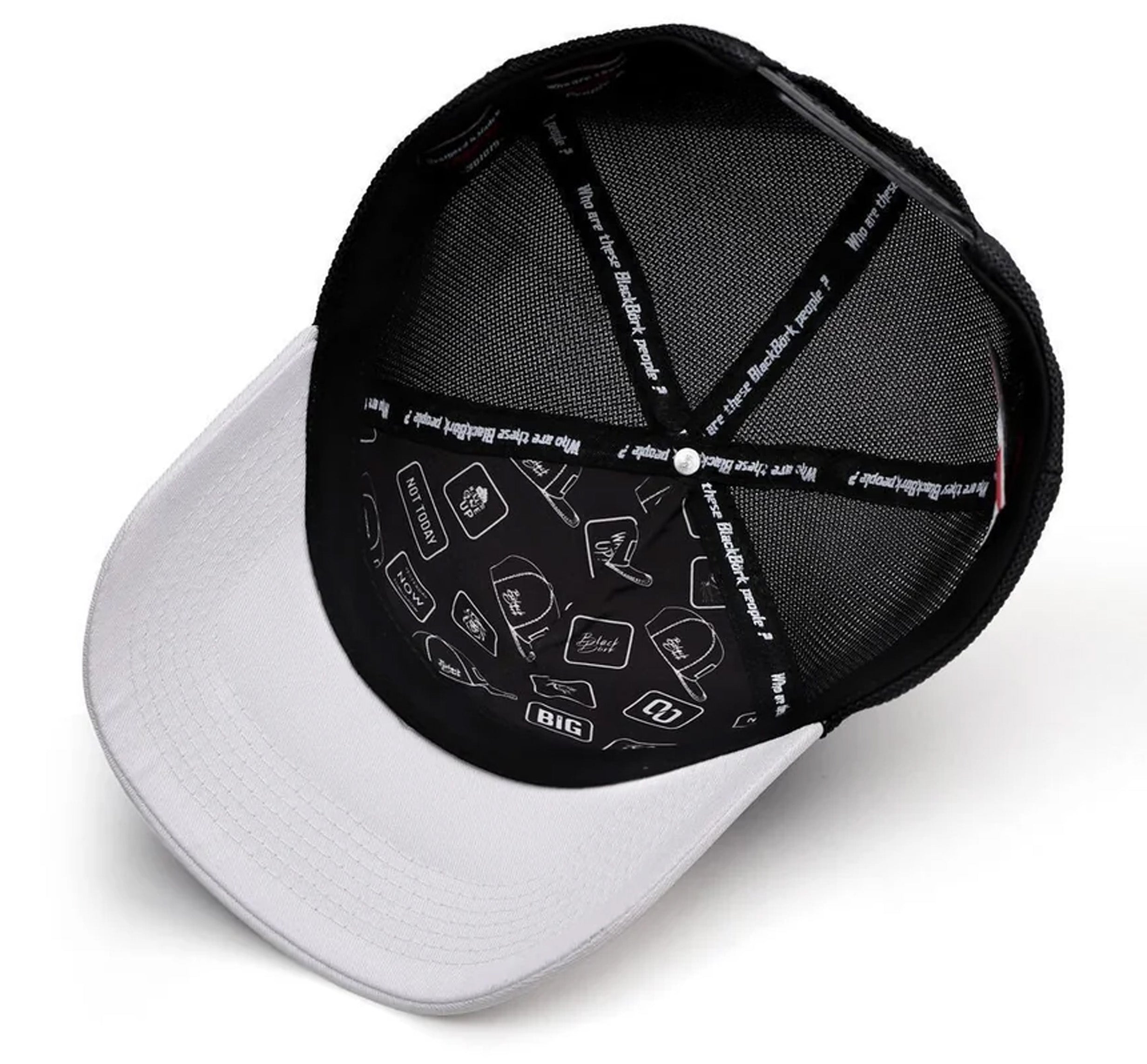 BlackBork White-Black Cap "Stay Strong"