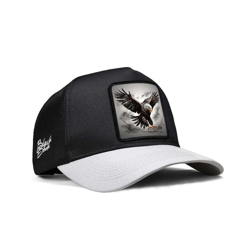 BlackBork White-Black Cap "King Eagle"