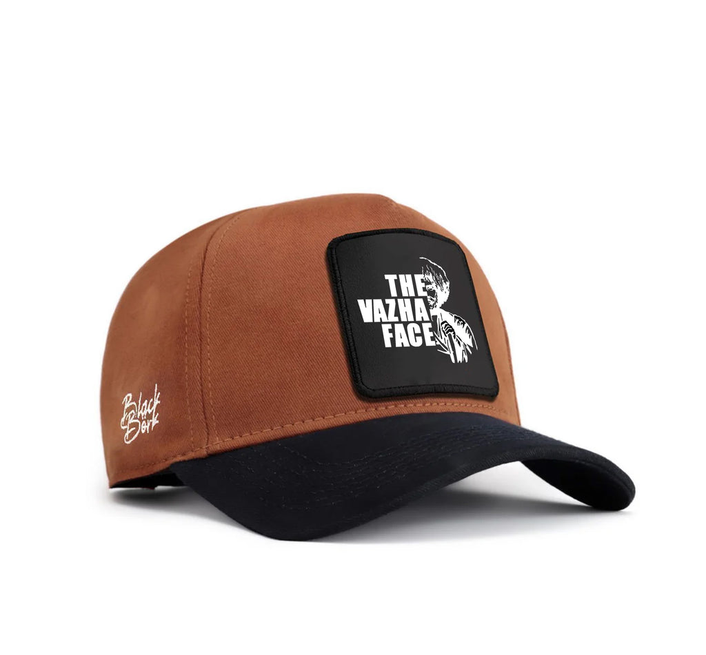 BlackBork NAVY Blue-Camel Cap "The Vazha Face"