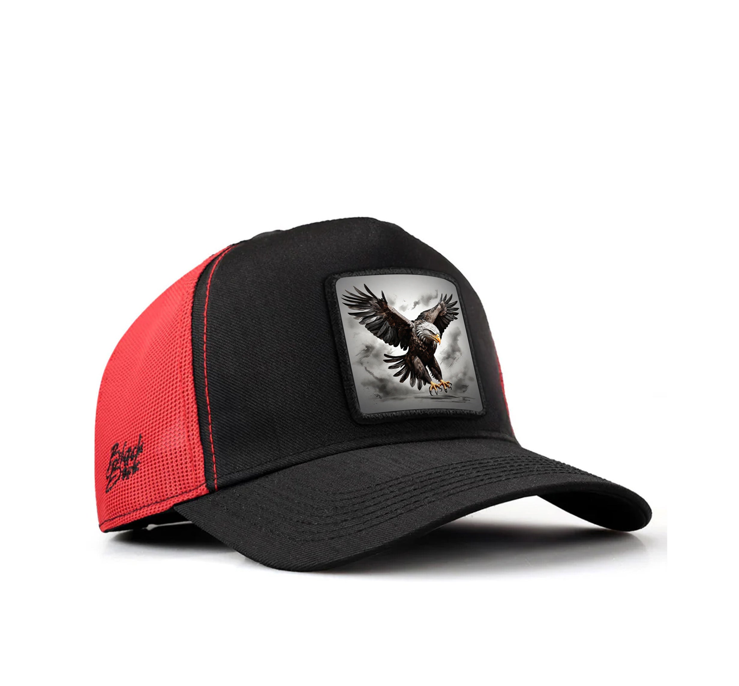 BlackBork Cordura Black-Red Cap "King Eagle"