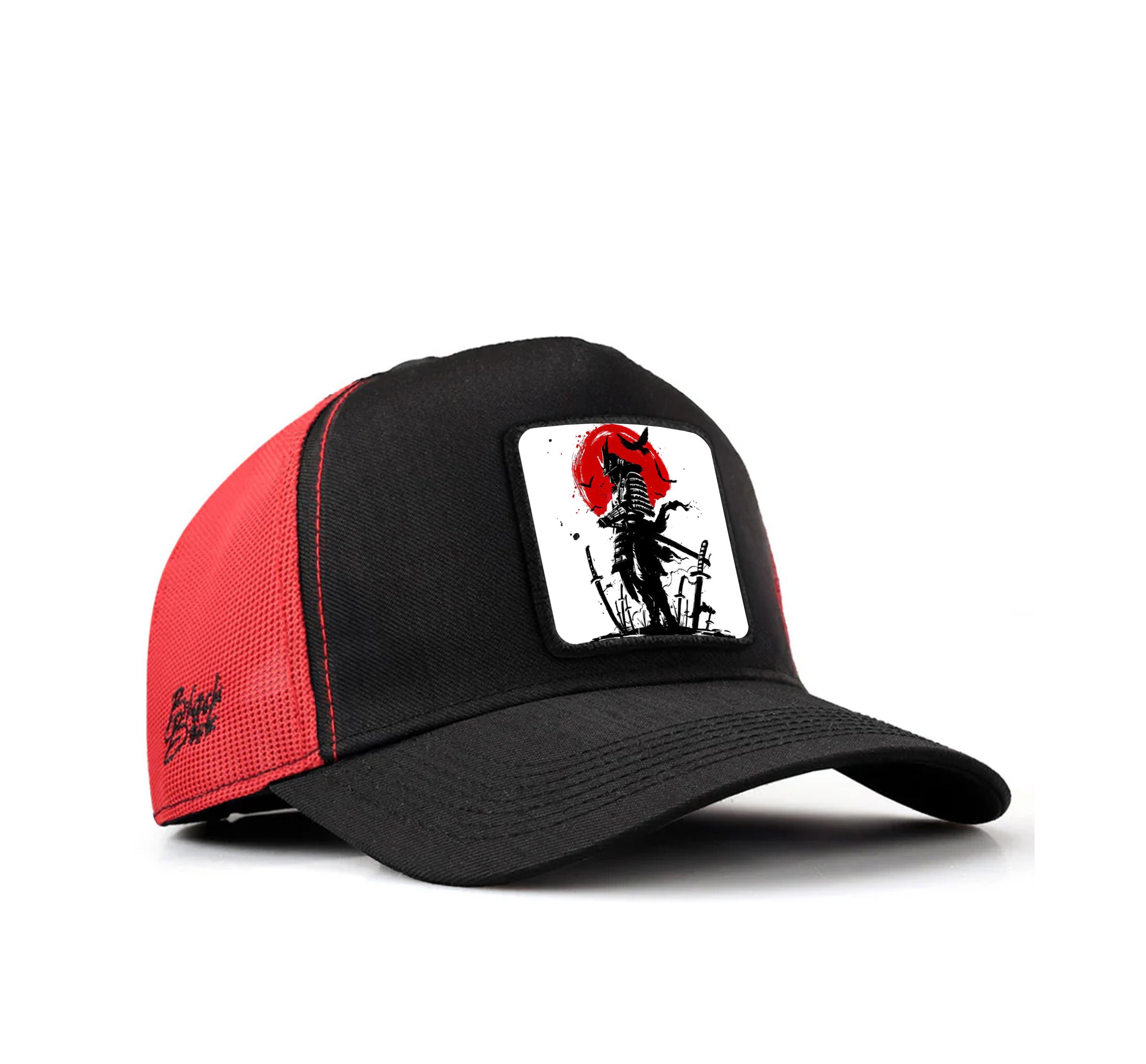 BlackBork Cordura Black-Red Cap "SAMURAI"